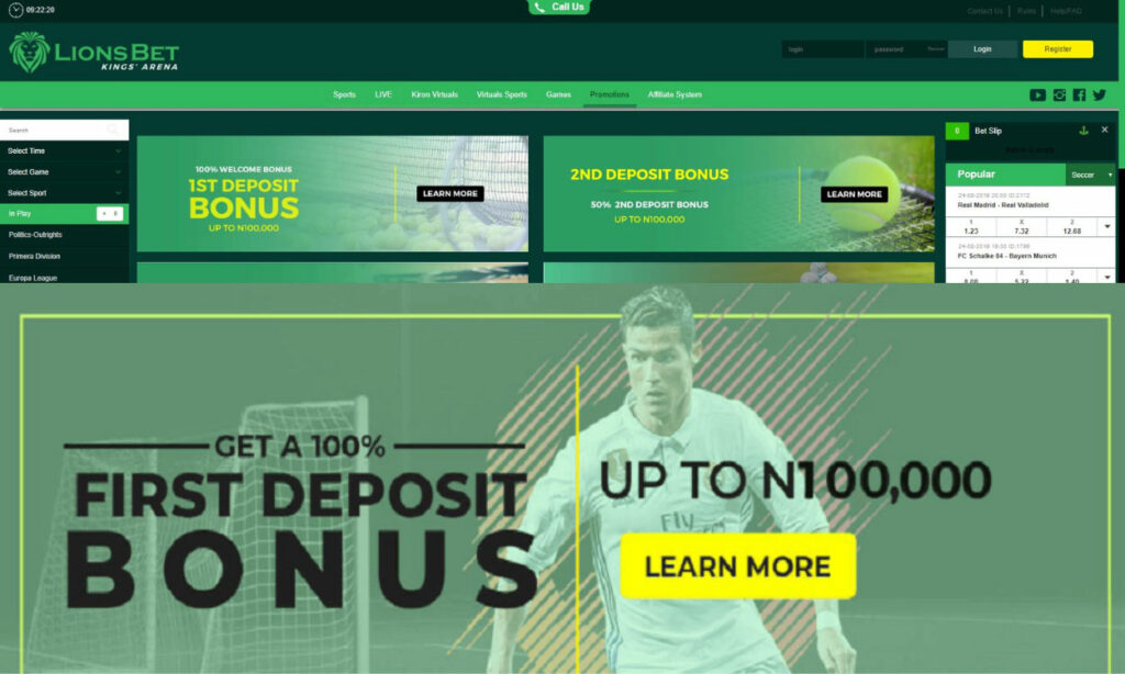 Lionsbet welcome offer promo code while completing the registration
